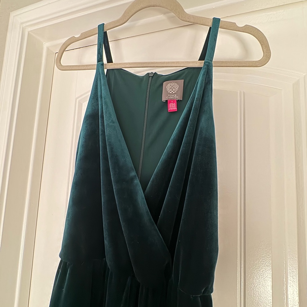Vince Camuto Teal Velvet Dress
